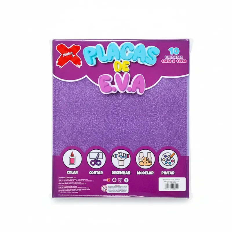 EVA Glitter Make+ 40x48 Violeta C/10-9687