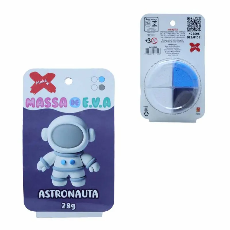 Massa EVA para Artes 28g com 4 Cores Astronauta 13063 Make+ - UN