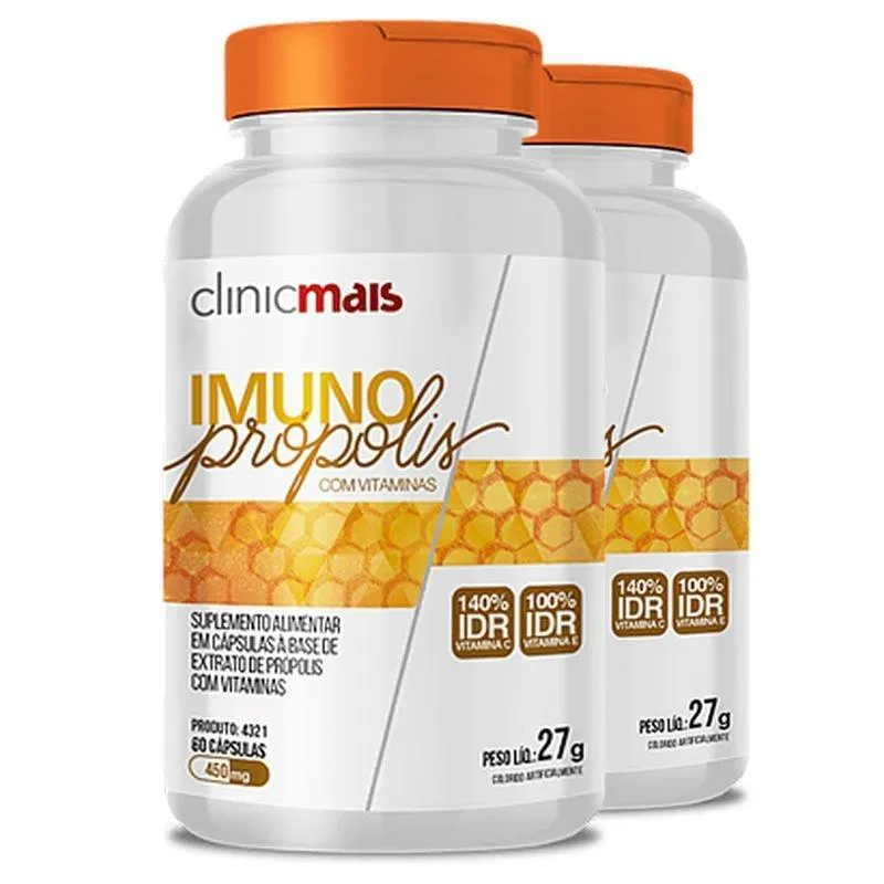 Kit 2 Imunoprópolis Clinicmais 60 Cápsulas