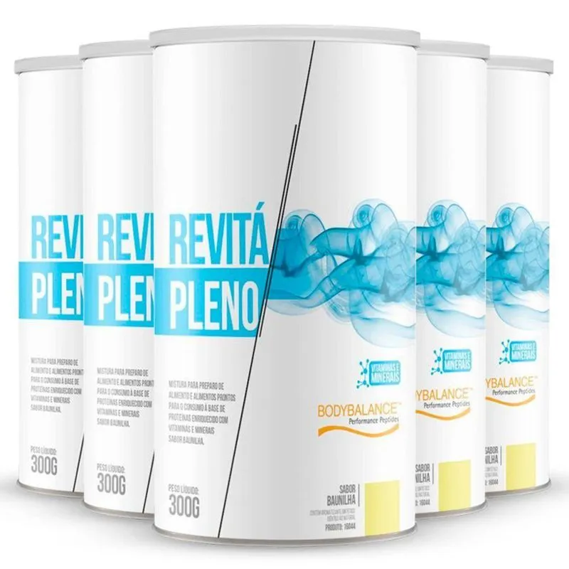 Kit 5 Proteína 20G Revitá Pleno Clinic Mais 300G Baunilha