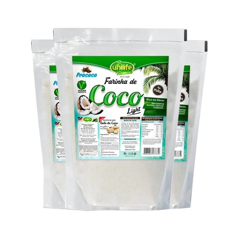 Kit 3 Farinha De Coco Light 300g Unilife