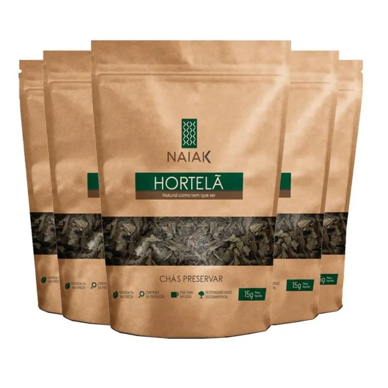 Kit 5 Chá De Hortelã Naiak 15g