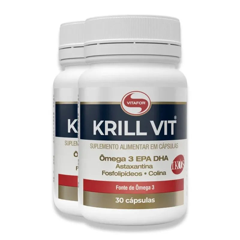 Kit 2 Krill Vit Vitafor Óleo De Krill 30 Cápsulas