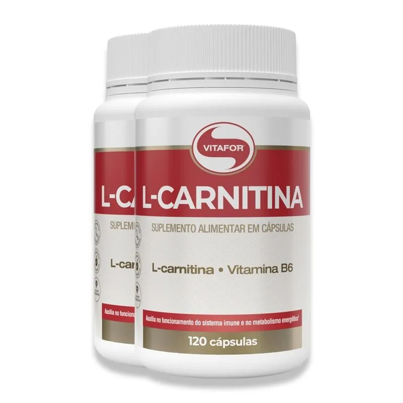 Kit 2 L-carnitina + B6 Vitafor 120 Cápsulas