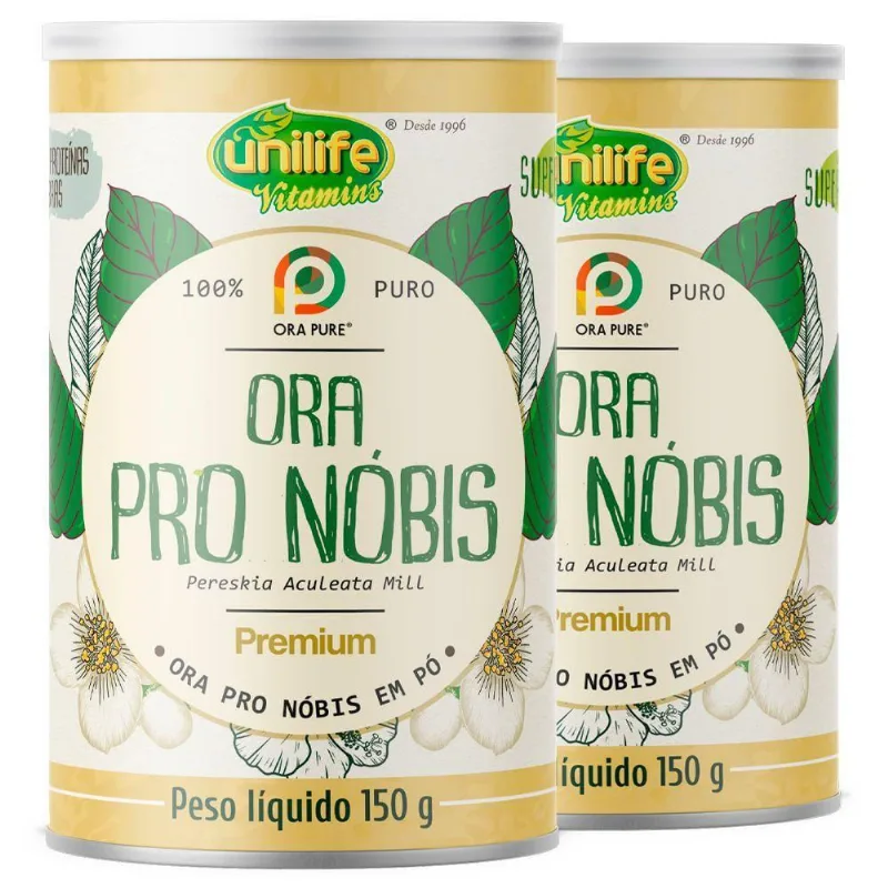 Kit 2 Ora Pro-nóbis Pereskia Aculeata Mill Unilife Em Pó 150g