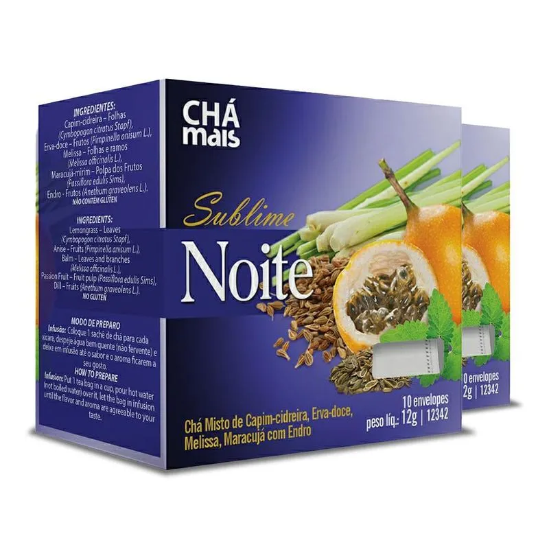 Kit 2 Chá Sublime Noite Chámais 10 Sachês 12g