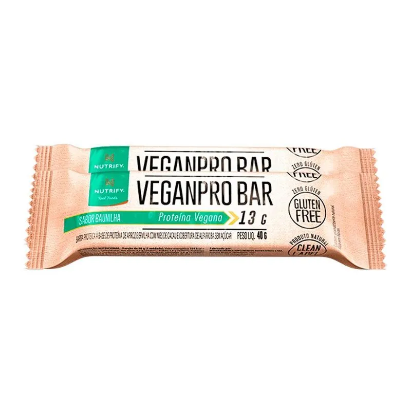 Kit 2 Veganpro Nutrify Barra De Proteína Vegana Baunilha Und