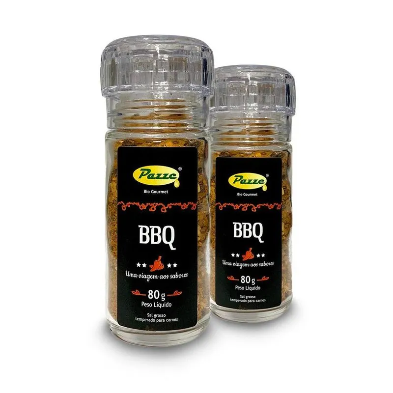 Kit 2 Bbq - Tempero Para Carnes Moedor Pazze 80g