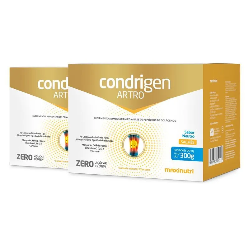 Kit 2 Condrigen Artro Maxinutri 30 Sachês Neutro