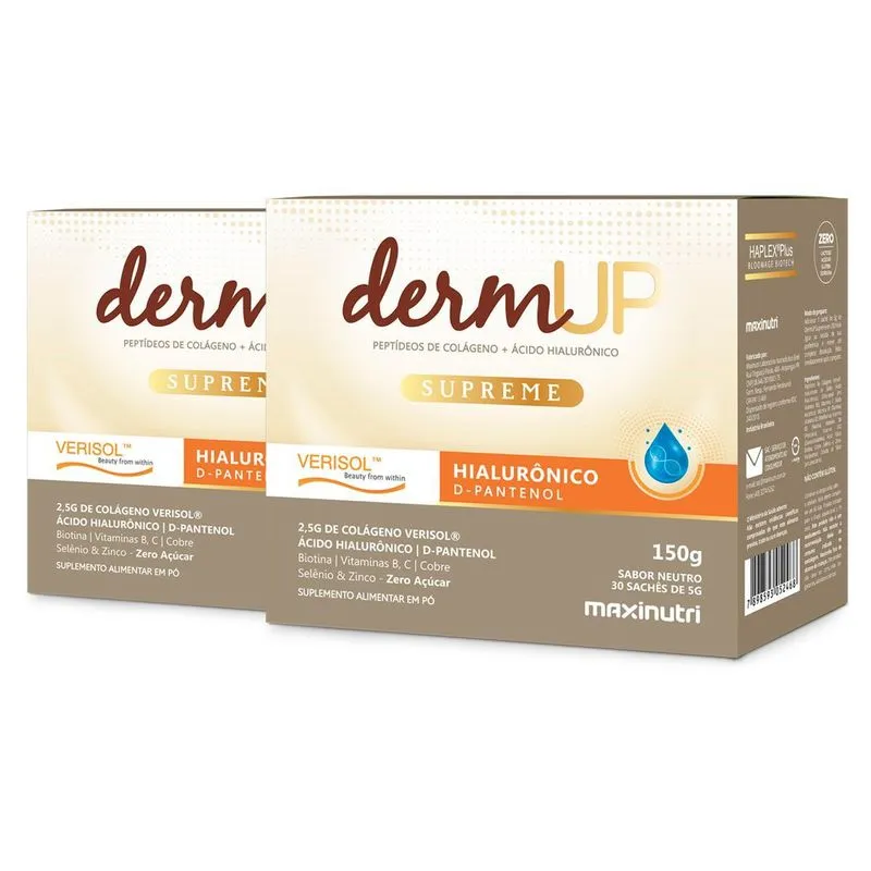 Kit 2 Dermup Supreme Verisol Maxinutri 30 Sachês Neutro