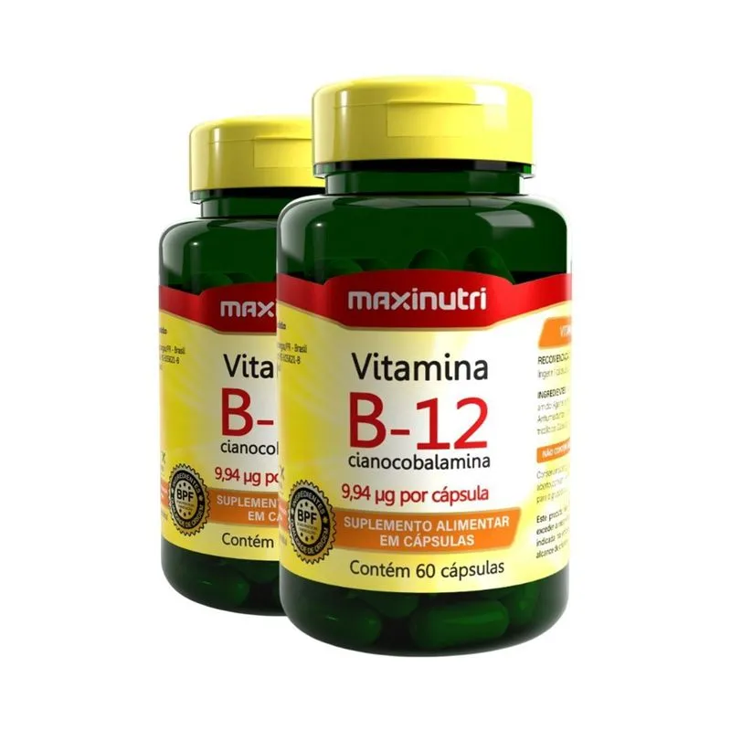 Kit 2 Vitamina B12 100% Idr Maxinutri 60 Cápsulas