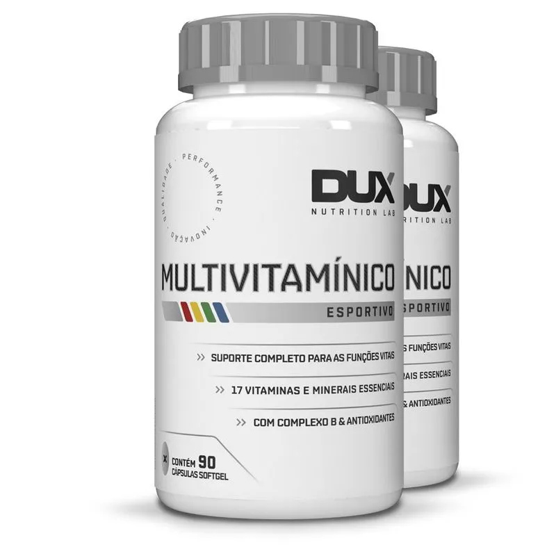 Kit 2 Multivitamínico Dux Esportivo Sem Sabor 90 Cápsulas