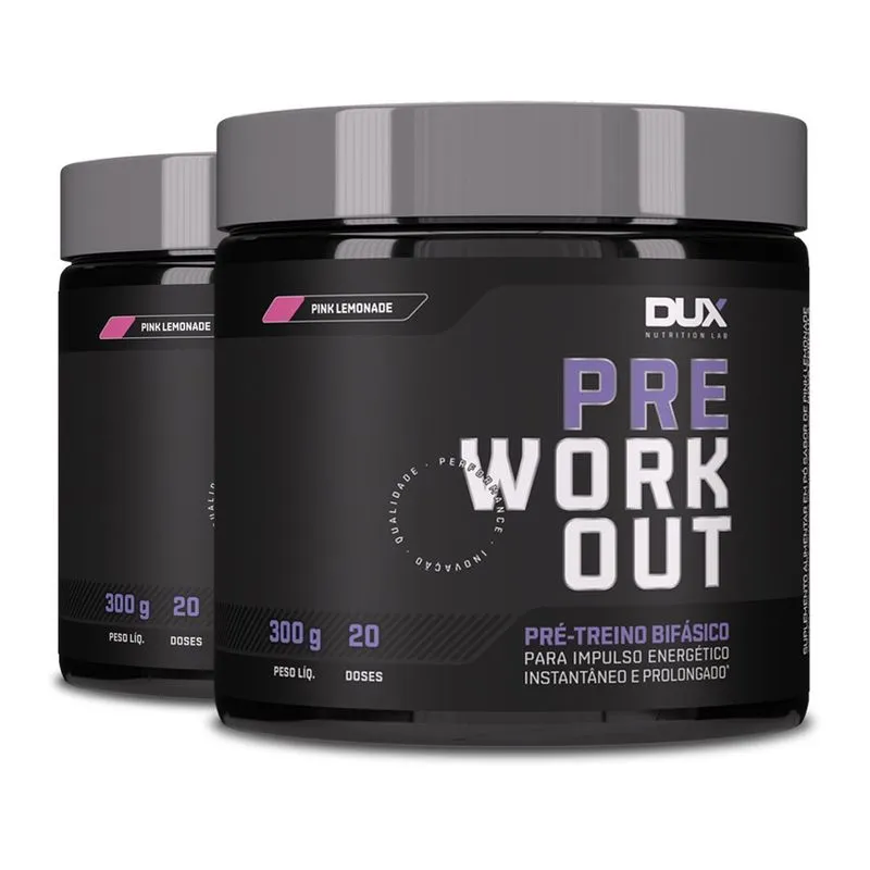 Kit 2 Pré Treino Dux Pre Workout Pink Lemonade 300g