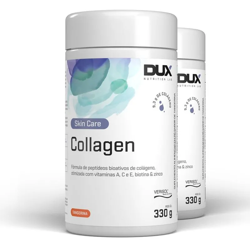 Kit 2 Colágeno Hidrolisado Dux Collagen Tangerina 330g