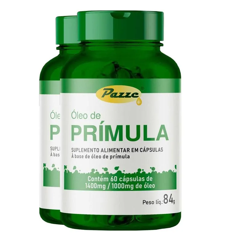 Kit 2 Óleo De Prímula Pazze 60 Cápsulas 1000mg