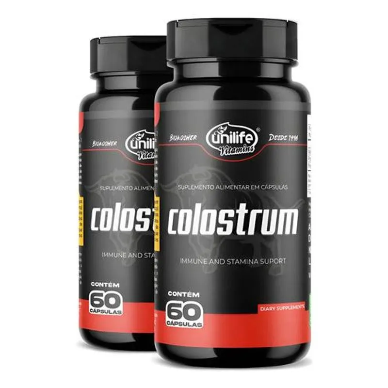 Kit 2 Colostrum Colostro Bovino Unilife 60 Cápsulas