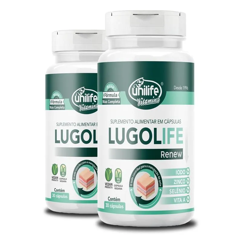 Kit 2 Lugolife Renew Unilife 30 Cápsulas