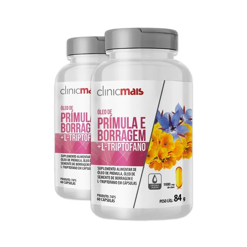 Kit 2 Óleo De Prímula E Borragem Clinicmais 60 Cápsulas