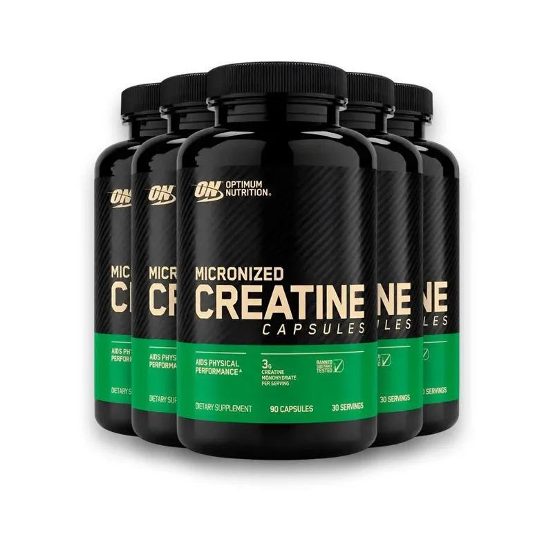 Kit 5 Creatina Optimum Nutrition 90 Cápsulas