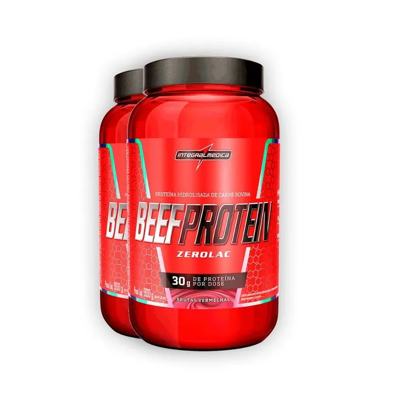Kit 2 Beef Protein Integralmedica Frutas Vermelhas 900g