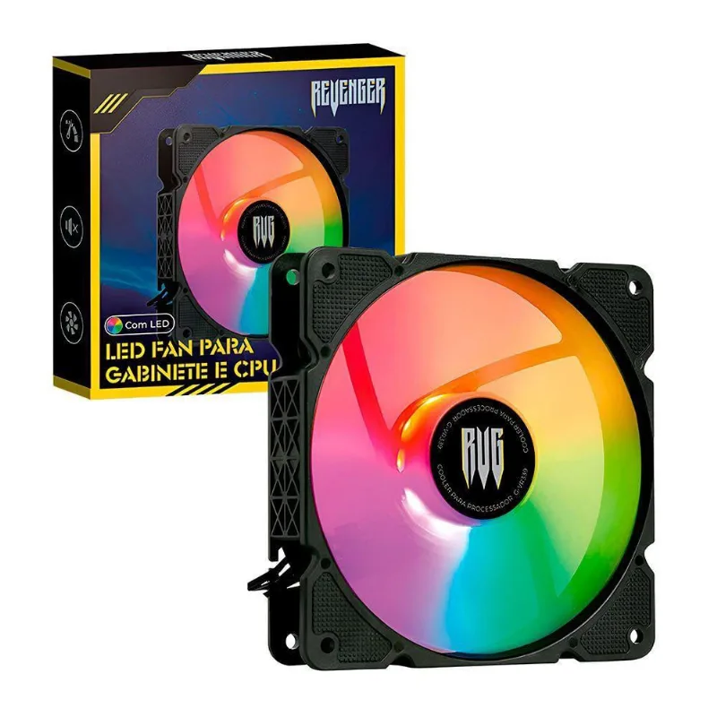 Cooler Fan Rgb 120mm Para Gabinete Led Revenger G-vr339