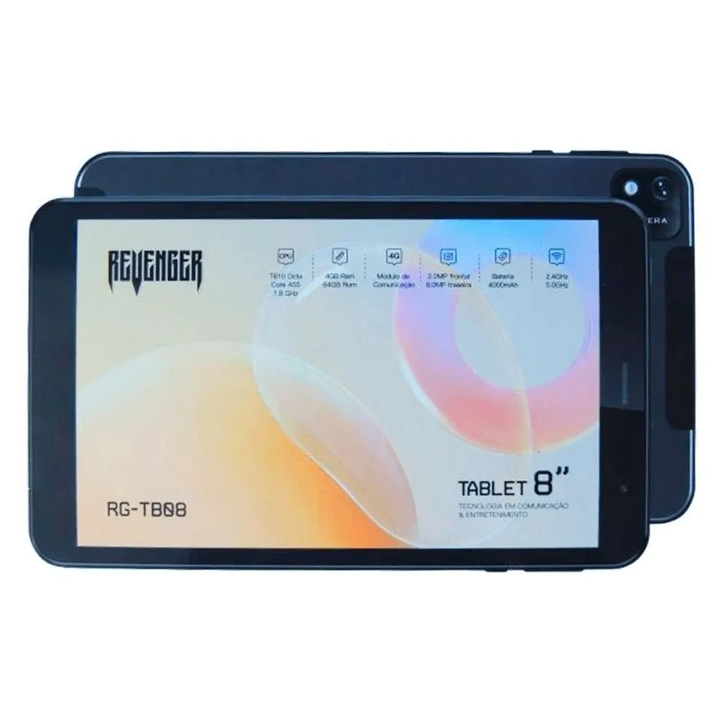 Tablet Rg-Tb08 84Gb Ram 64Gb Câmera 8Mp Octa Core Revenger