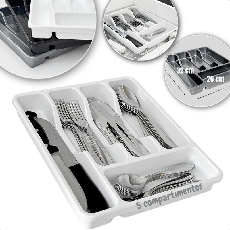 Porta Talheres Organizador De Gaveta De Cozinha Resistente