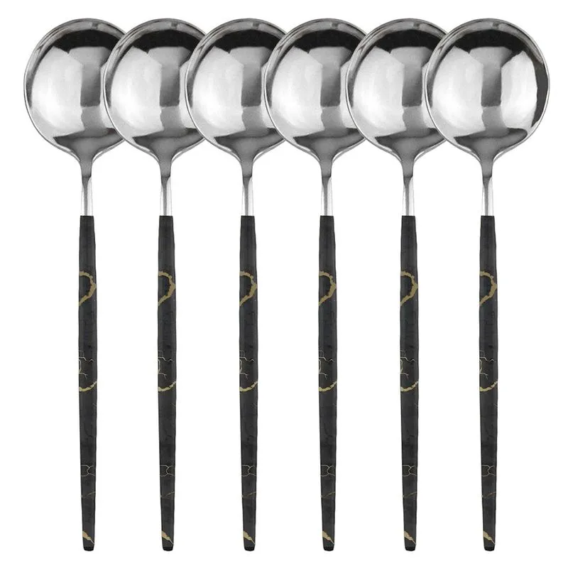 Conjunto De Talheres Inox Slim 6 Colheres De Sobremesa