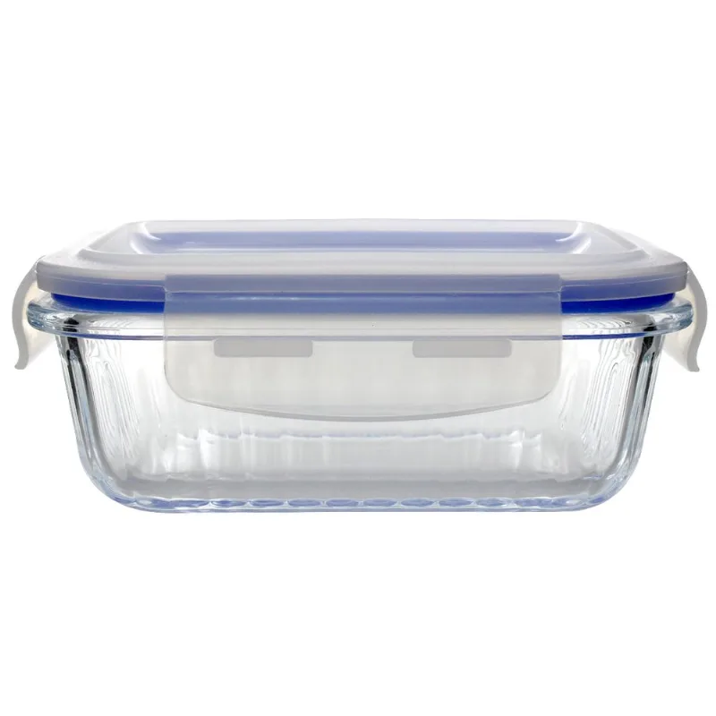 Pote Hermético Retangular Stripes 370ml em Vidro Lehavi