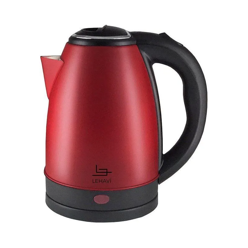 Chaleira Elétrica 1000W 1,8L Aço Inox Vermelho 110V