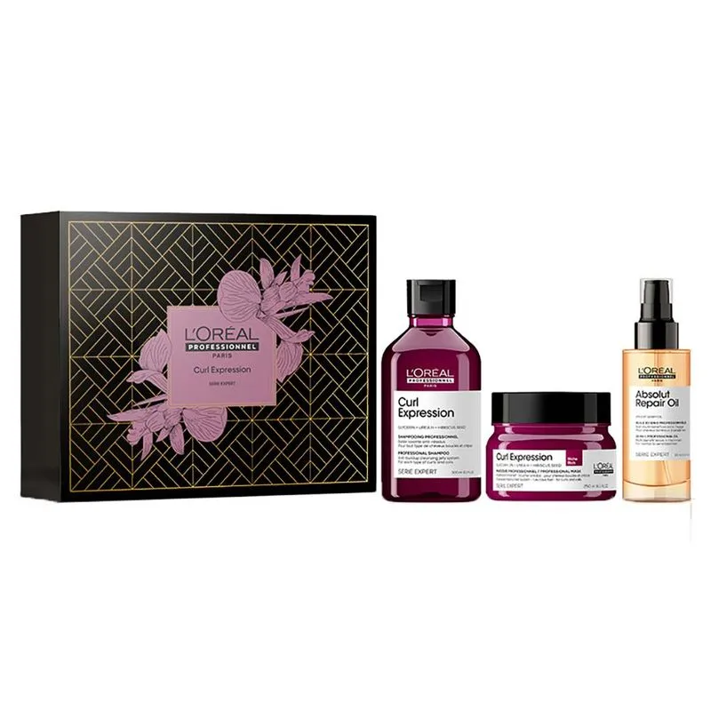 L’Oréal Professionnel Curl Expression Kit- Shampoo + Máscara + Óleo Kit