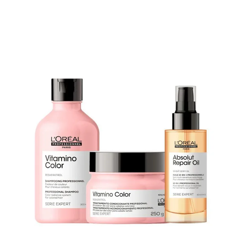 Kit De Tratamento Capilar Serie Expert Vitamino Color & Absolut Repair Oil Proteção E Reparação