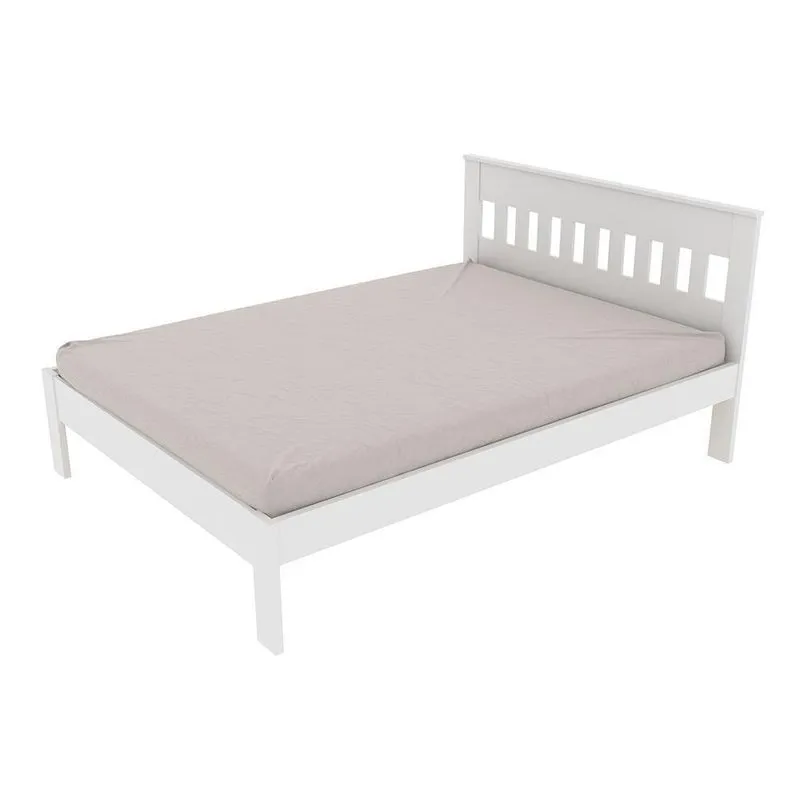 Cama De Casal Cm8007 Com Cama Auxiliar Em Mdp Branco Gran Belo