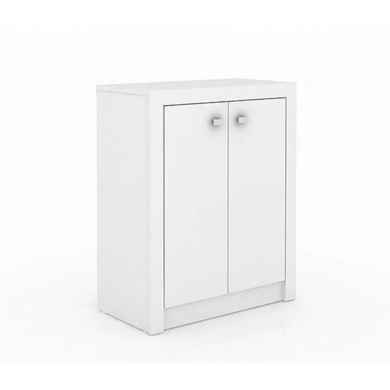 Armário Baixo para Escritório 02 Portas Branco Tecno Mobili