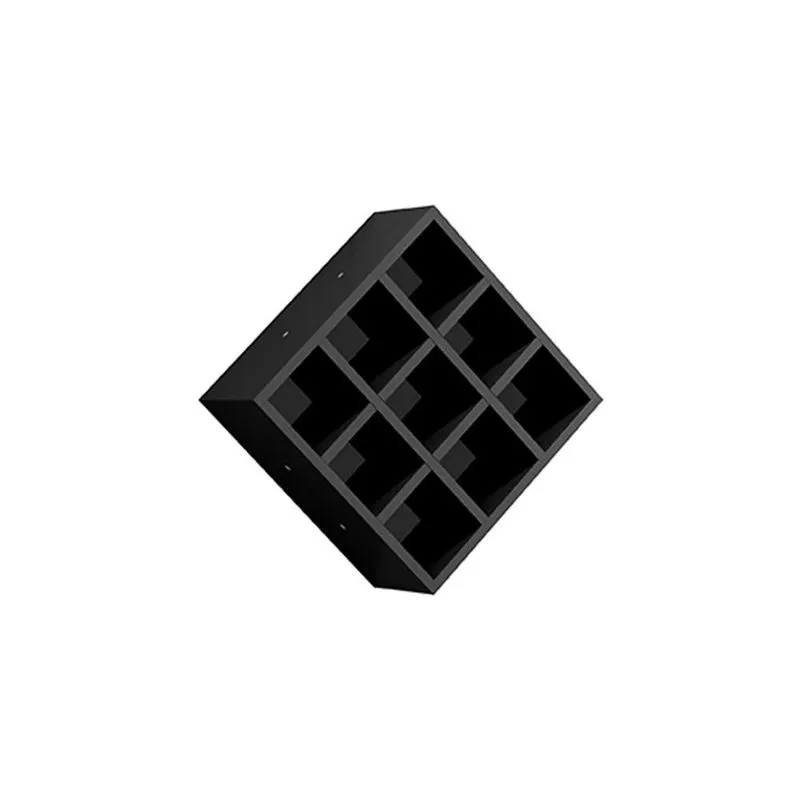 Nicho Porta Toalhas 09 Lugares 40x40cm Preto - Gran Belo