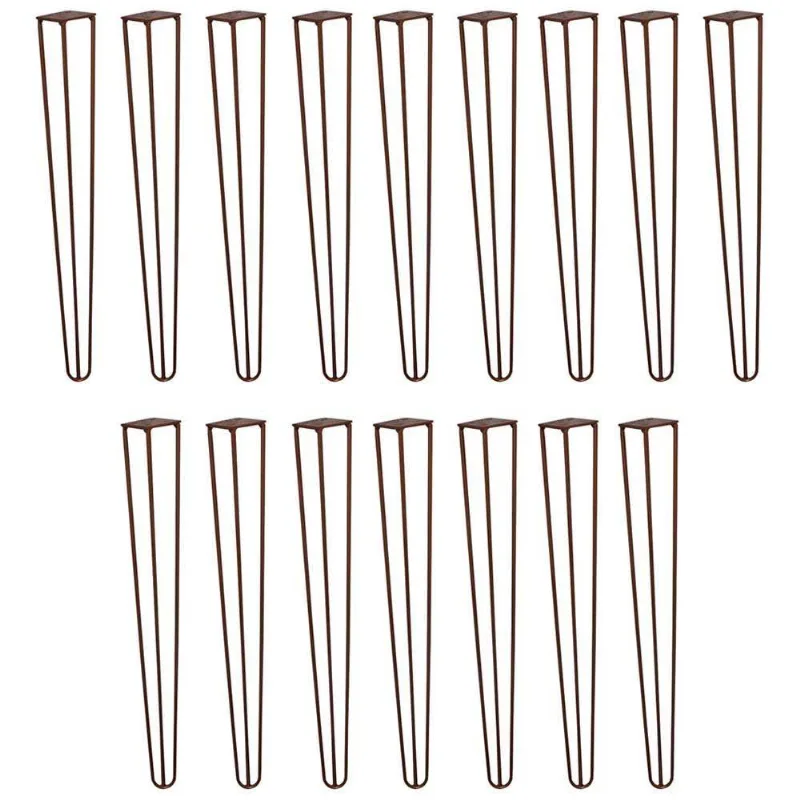 Kit 16 Pés De Metal 60 Cm Mesa De Canto Aparador Bronze