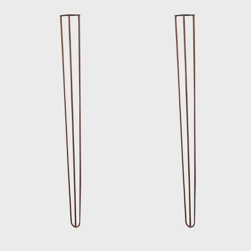 Kit 2 Pés de Metal 90 cm Hairpin Legs Aparador e Mesa de Canto Bronze G41