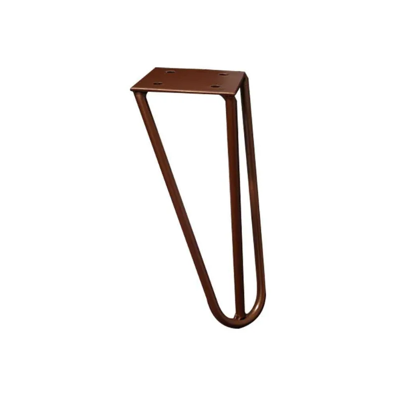 Kit 4 Pés De Metal 15 Cm Legs Mesas De Centro Puffs Bronze