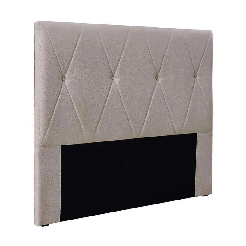 Cabeceira Estofada King Size Yves MDF-MDP Linho Areia 195cm Gran Belo