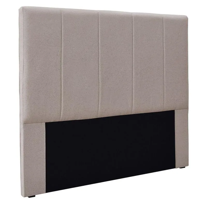 Cabeceira Estofada Queen Size Erza MDF-MDP Linho Areia Gran Belo