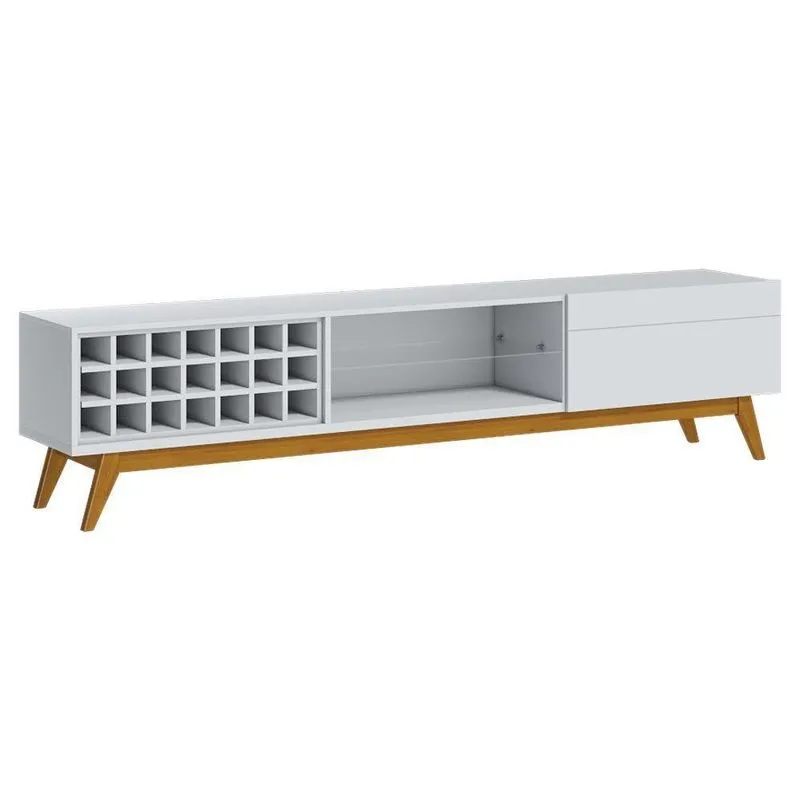 Rack Bancada Adega 180cm Amy Branco Acetinado - Gran Belo