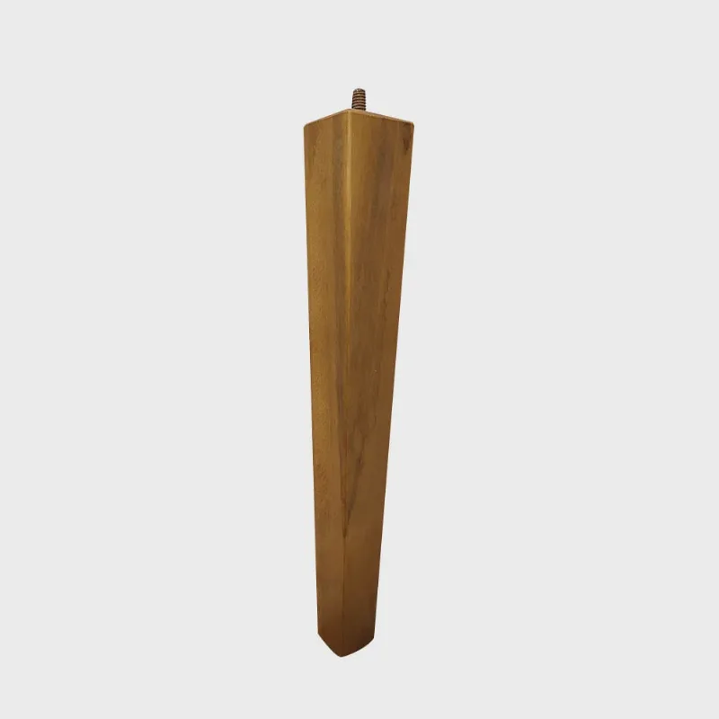 Pé Palito Quadrado Madeira 30cm para Poltrona Mesa Lateral Puff Mel G75 - Gran Belo