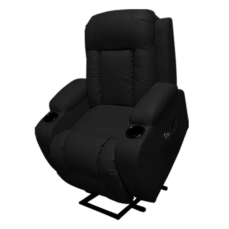 Poltrona Do Papai Miami Elevação Lift 150º Massagem Aquecimento Idoso Preto G31 Encantum