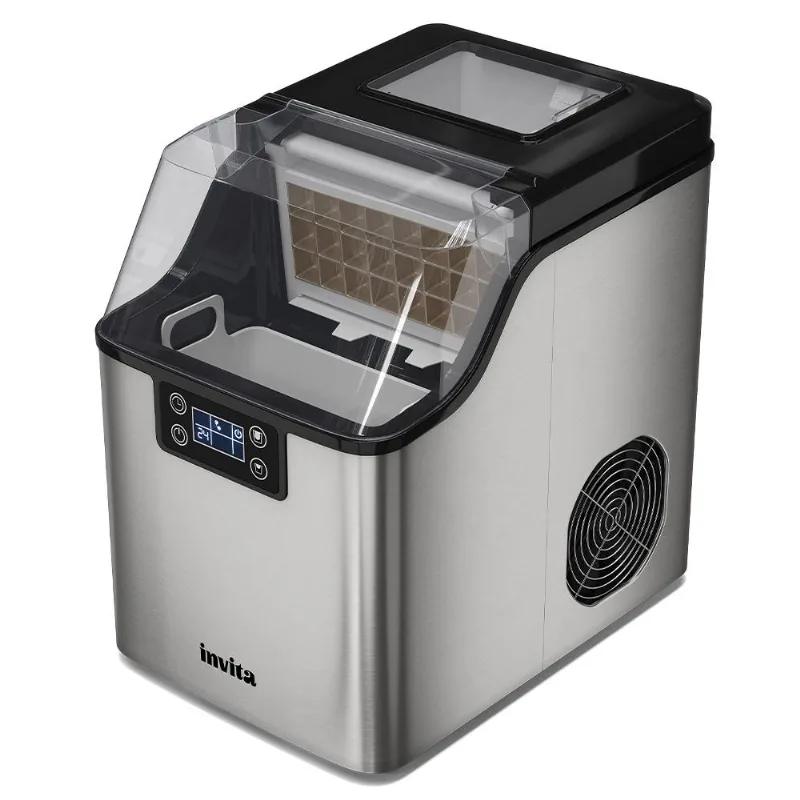 Maquina De Gelo Em Cubo Ice Maker Freestanding Aço Inoxidável Prata 127v G80 - Invita