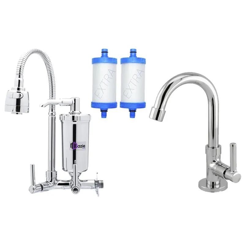 Combo Torneira Filtro Gourmet Metal E Torneira Lavatório C72