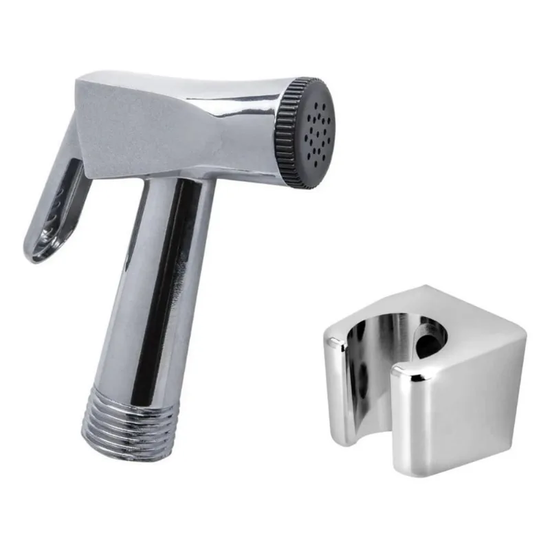 Gatilho Chuveirinho Ducha Higiênica Suporte Cromado Metal