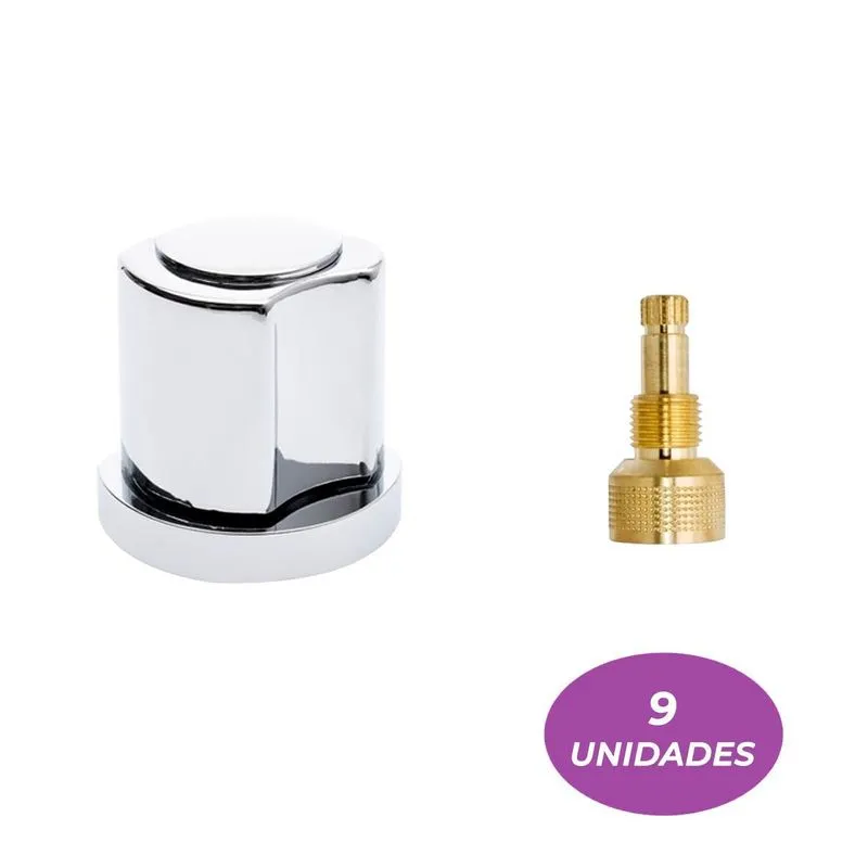 09 Acabamento C50 Cromado Abs 1/2 E 3/4 Registro Fabrimar