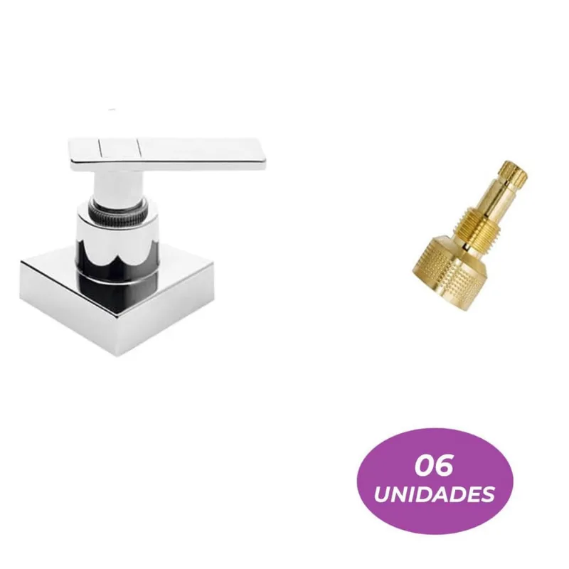 Kit 06 Acabamento C73 Cromado Registro Pressão Fabrimar