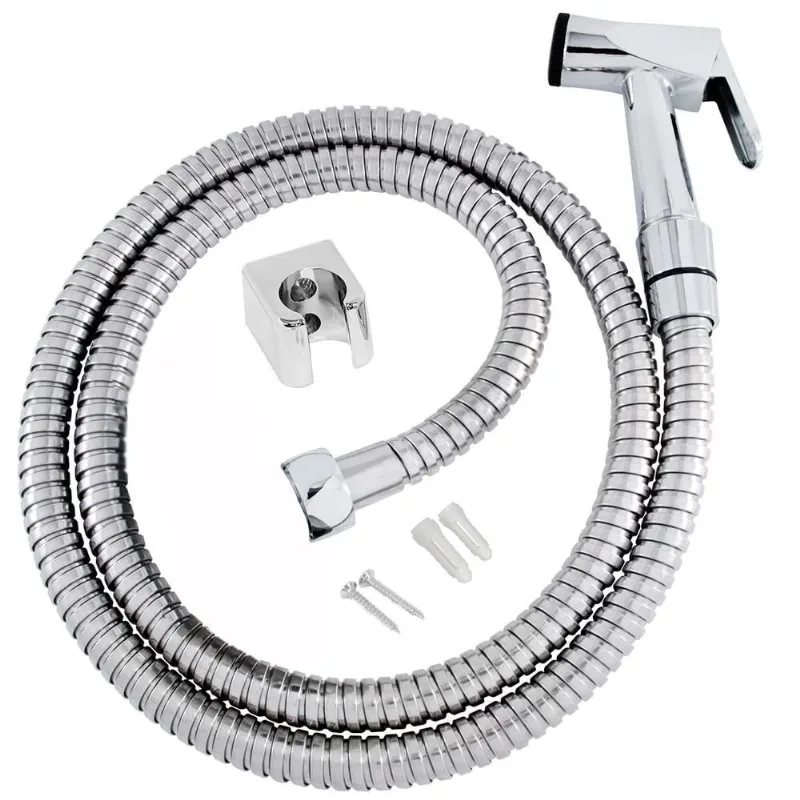 Ducha Higiênica Metal Gatilho Mangueira 1,20 Mt Sem Registro