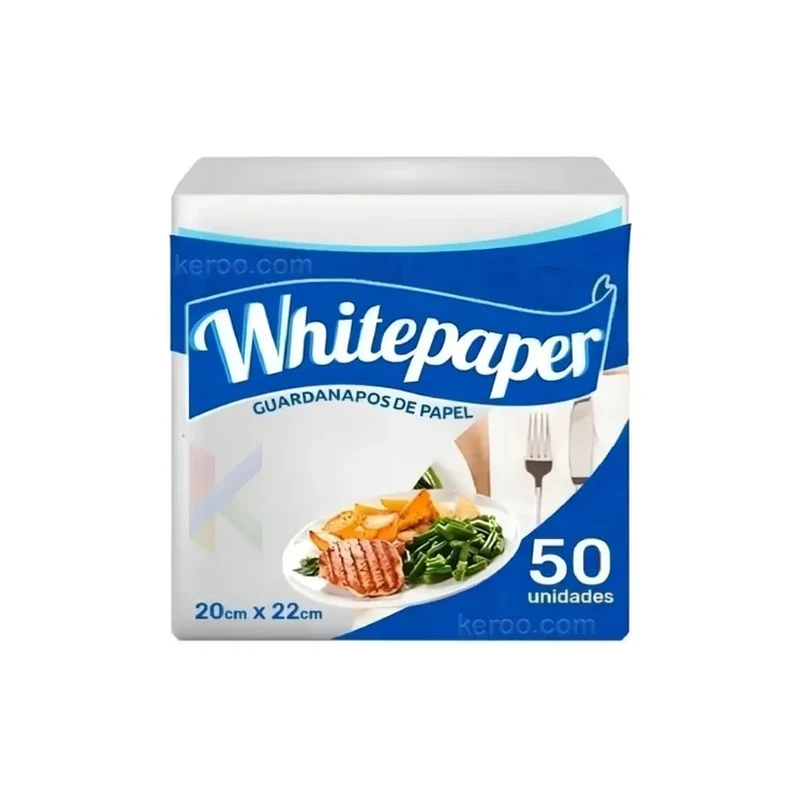 Guardanapo White Paper 20x22 Premium – 50 Unidades
